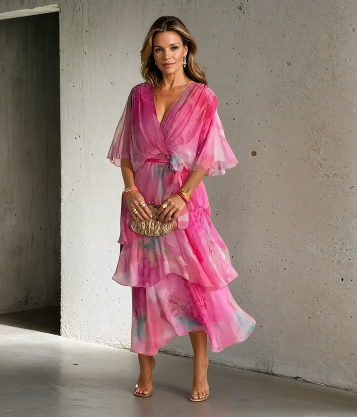 Eliza | Layered Tiered Midi Dress