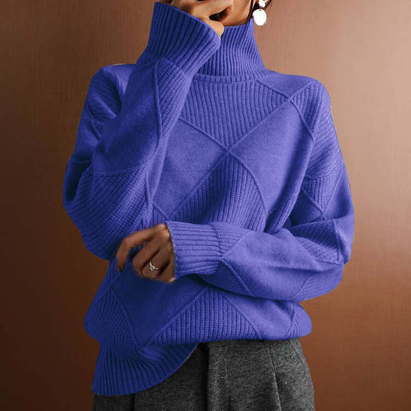 Cecily | Textured Roll-Neck Jumper