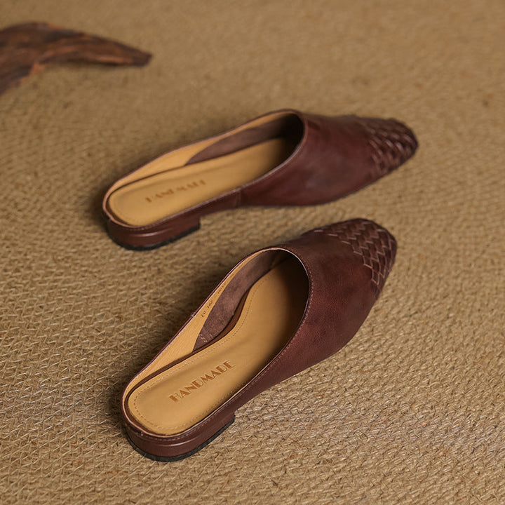 Thea | Woven-Toe Slip-On Mules