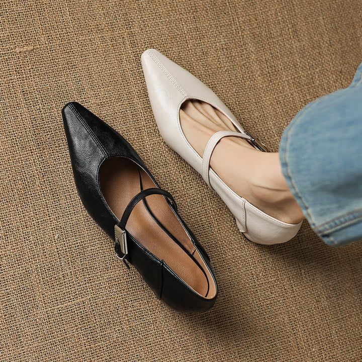 Erin | Pointed-Toe Mary Jane Flats