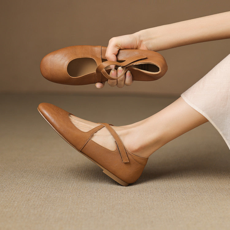 Cara | Crossover Strap Flats