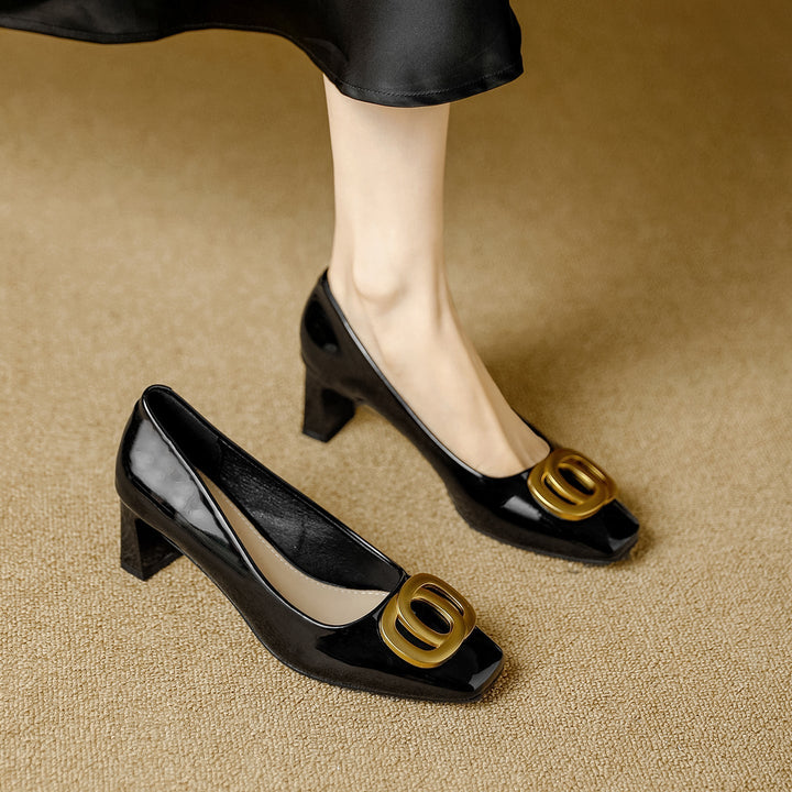Leona | Elegant Block-Heel Pumps