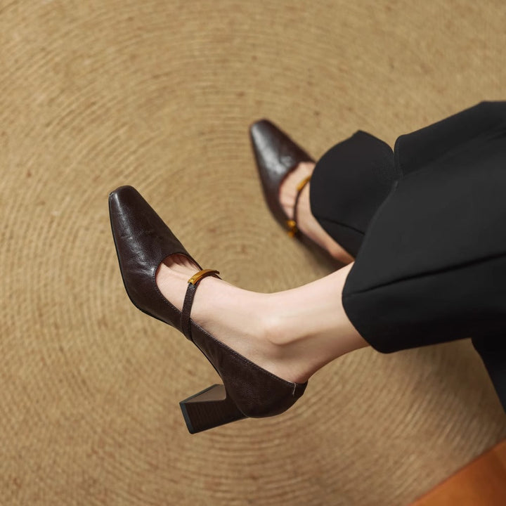 Elise | Classic Block-Heel Mary Jane Heels