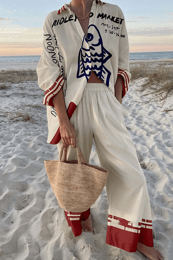 Seraphine | Coastal Print Two-Piece Set
