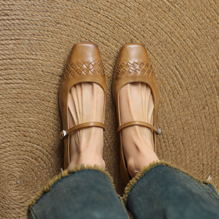 Marlow | Square-Toe Mary Jane Flats