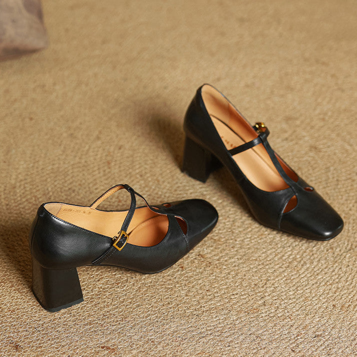 Elena | Timeless T-Strap Heels