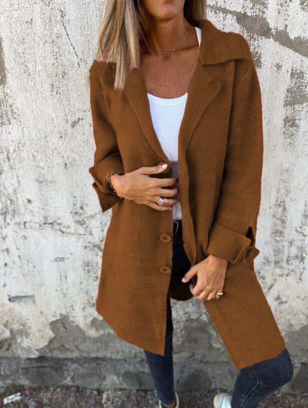 Eleanora | Longline Brushed Coat