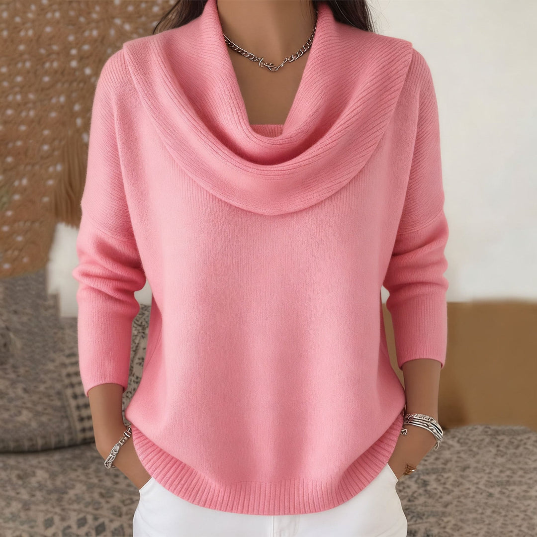 Cassia | Draped Cowl Neck Jumper