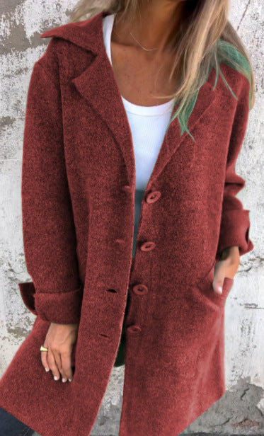 Eleanora | Longline Brushed Coat