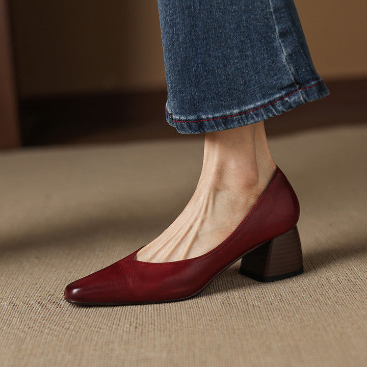 Lila | Pointed Block-Heel Heels
