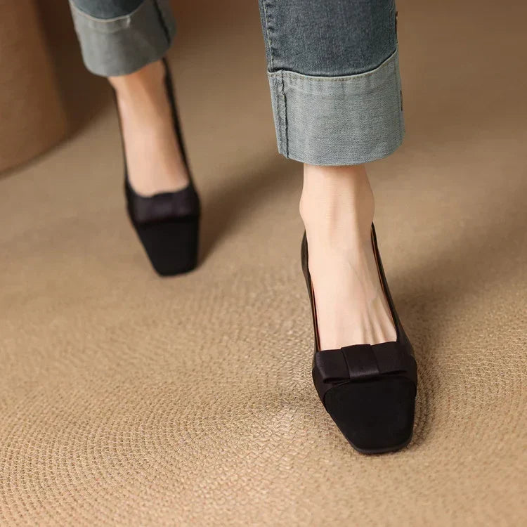 Marnelle | Bow-Front Block Heels