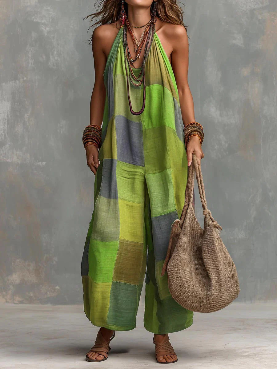 Sophie | Flowing Patchwork Jumpsuit
