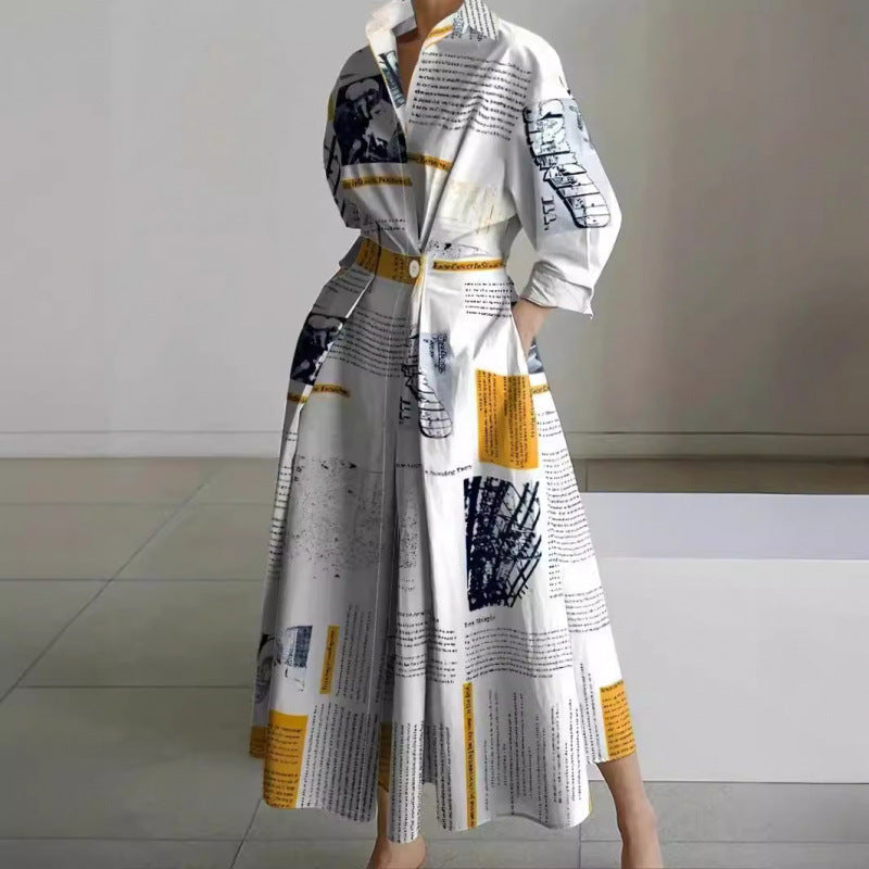 Vanessa | Elegant Wrap-Front Collared Maxi Dress