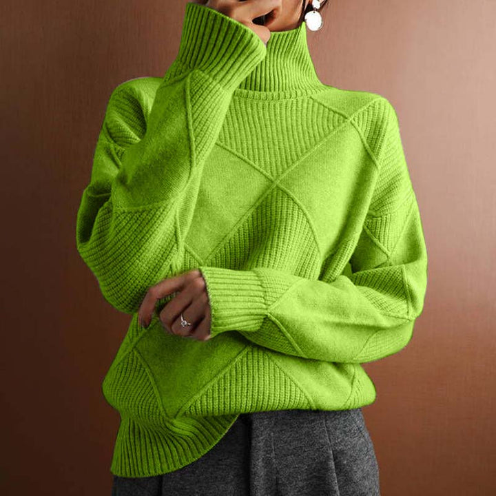 Cecily | Textured Roll-Neck Jumper