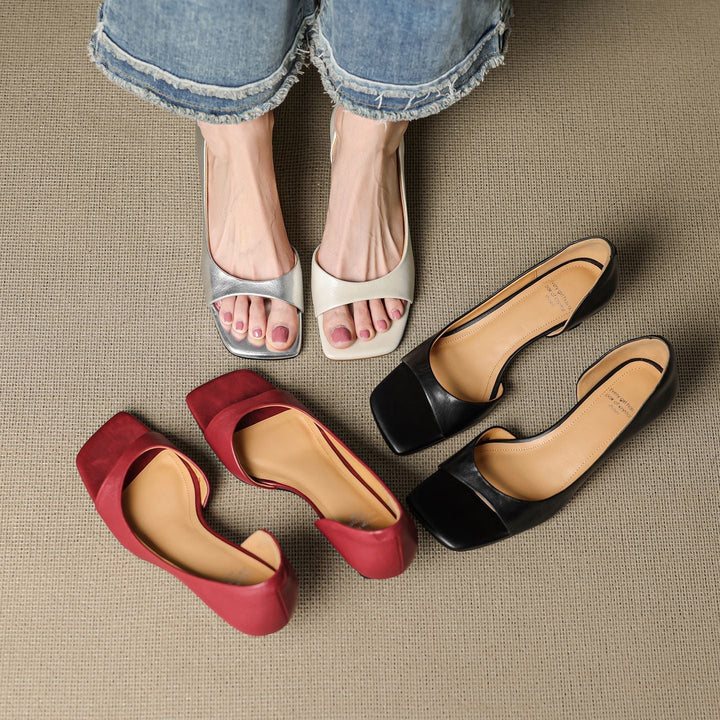 Delaney | Peep-Toe Kitten Heels