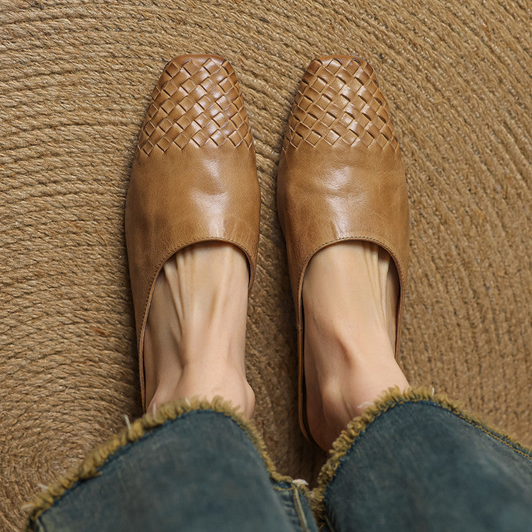 Thea | Woven-Toe Slip-On Mules