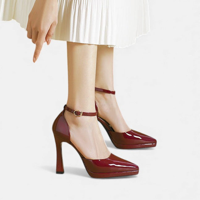 Gabrielle | Pointed Ankle-Strap Heels