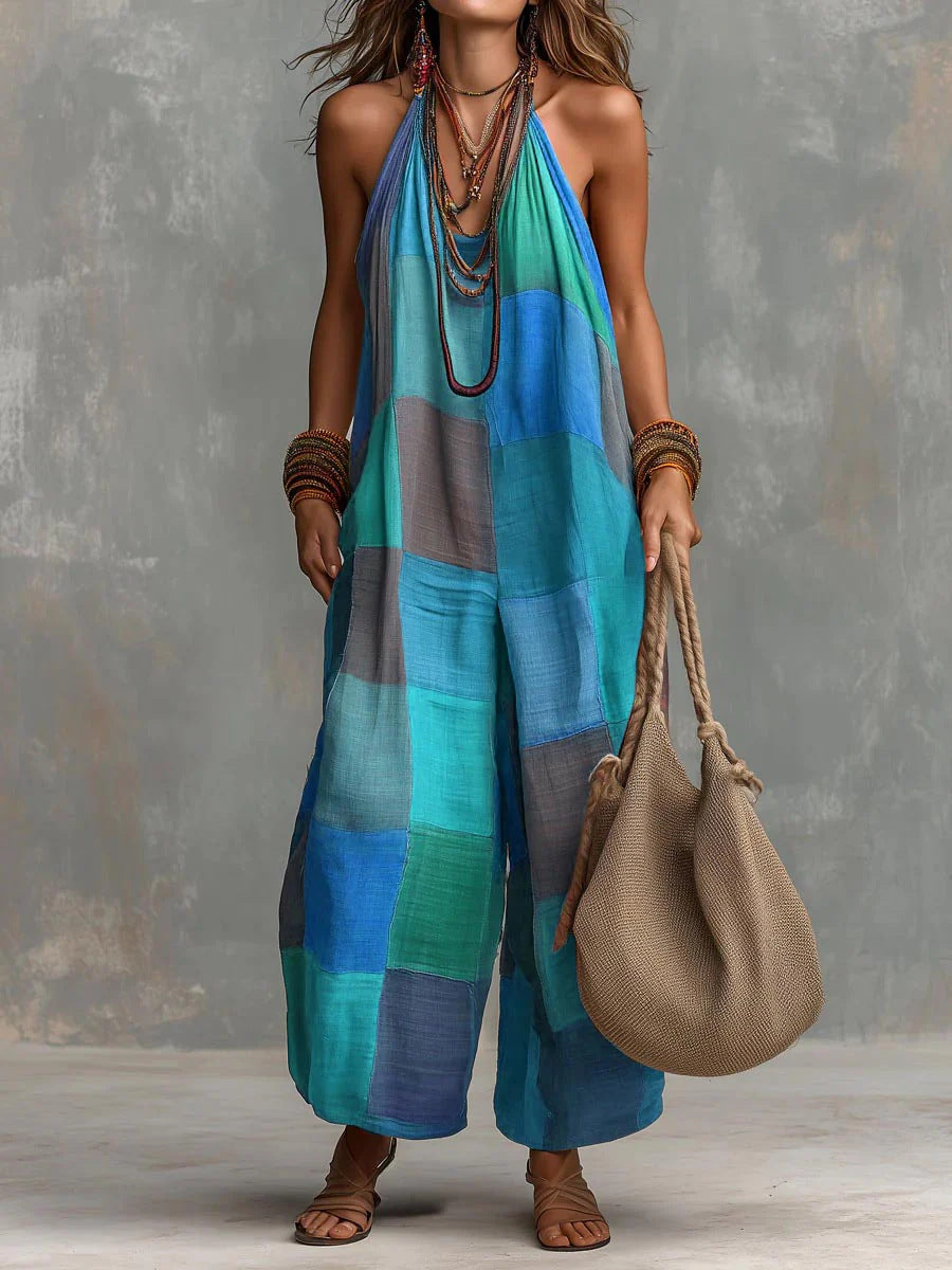 Sophie | Flowing Patchwork Jumpsuit