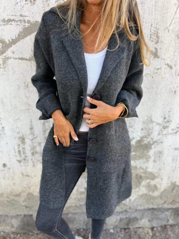 Eleanora | Longline Brushed Coat