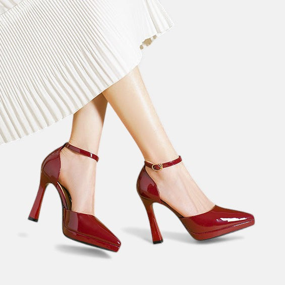 Gabrielle | Pointed Ankle-Strap Heels