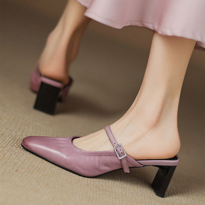 Elsa | Ruched Strap Mules