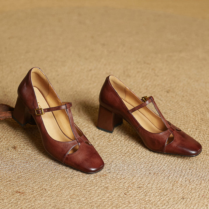 Elena | Timeless T-Strap Heels