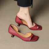 Delaney | Peep-Toe Kitten Heels