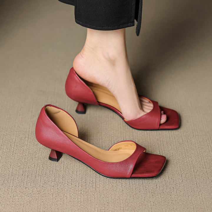 Delaney | Peep-Toe Kitten Heels