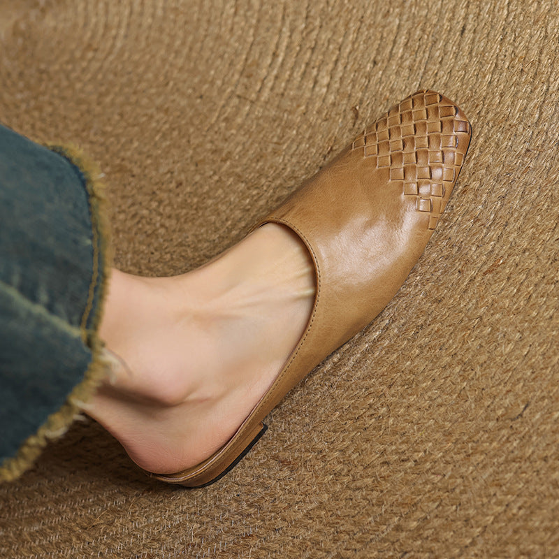 Thea | Woven-Toe Slip-On Mules