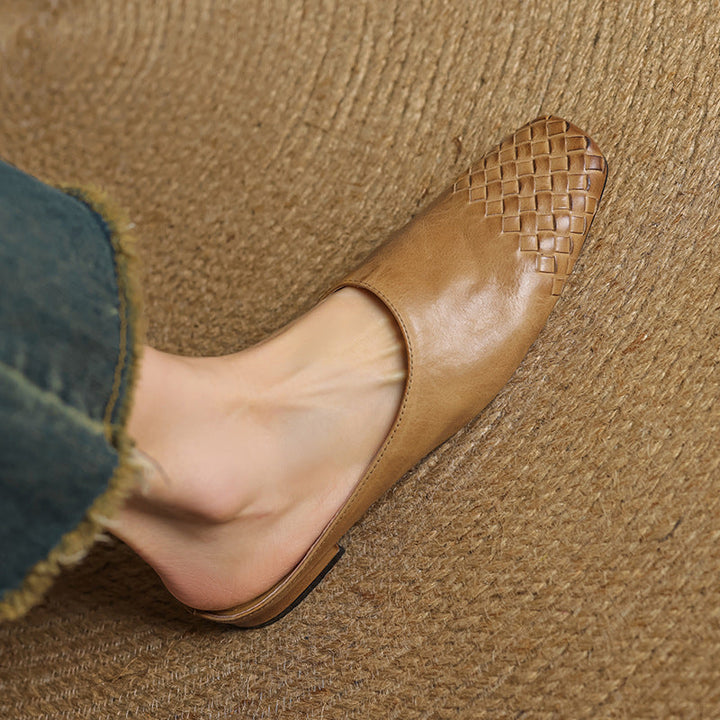 Thea | Woven-Toe Slip-On Mules