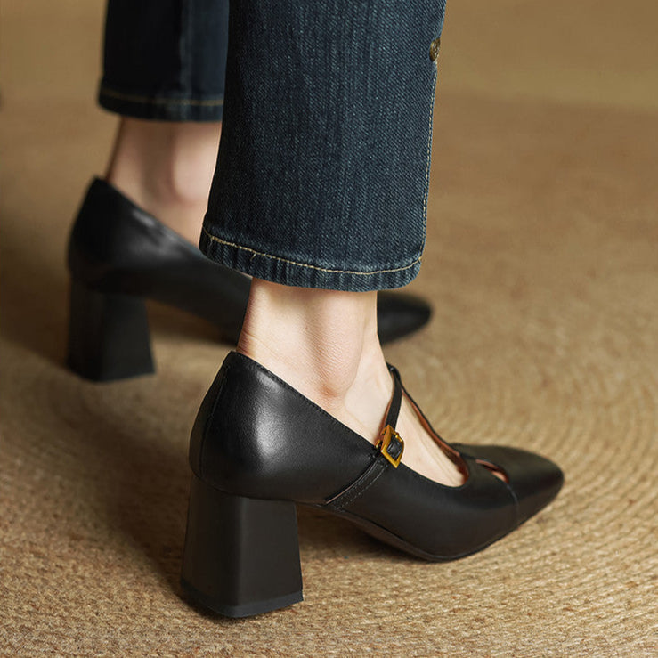 Elena | Timeless T-Strap Heels