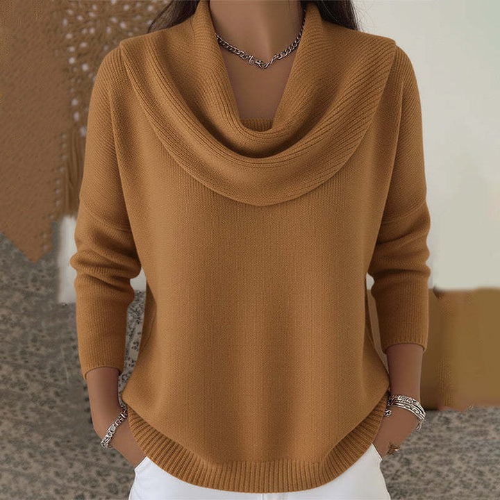 Cassia | Draped Cowl Neck Jumper