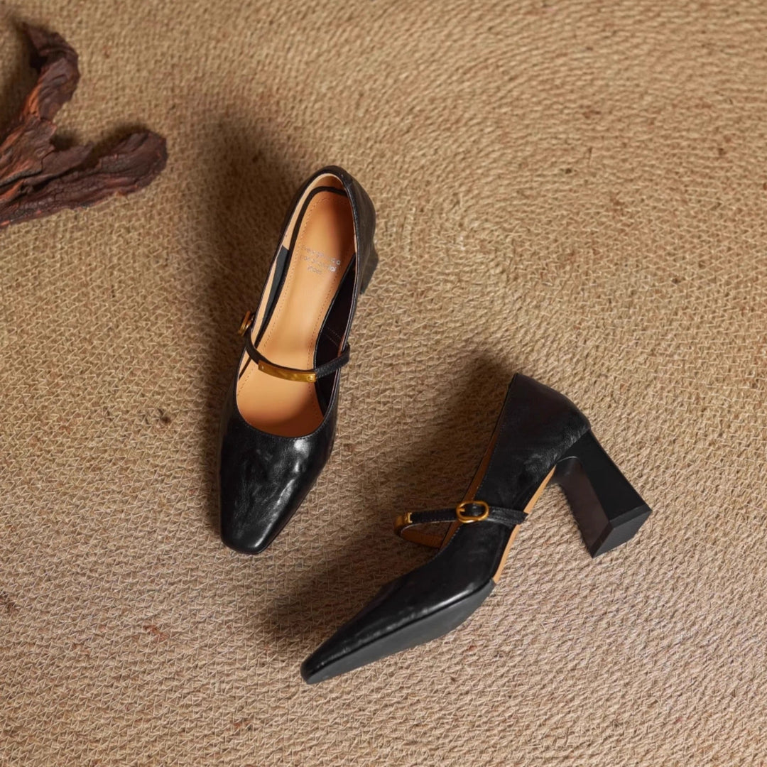 Elise | Classic Block-Heel Mary Jane Heels