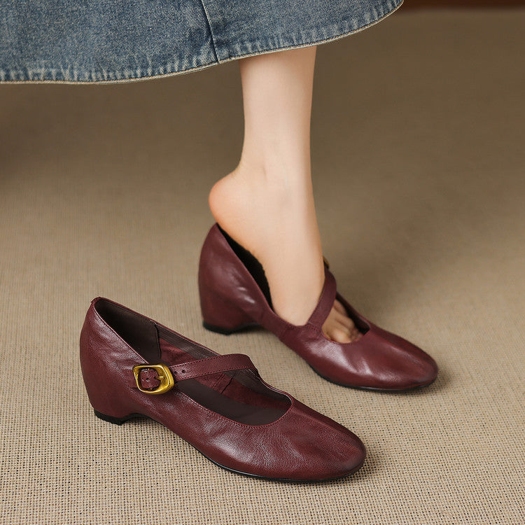 Eloise | Buckled Round-Toe Mary Jane Flats