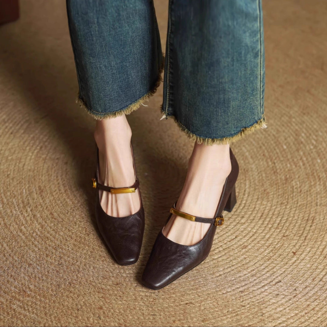 Elise | Classic Block-Heel Mary Jane Heels