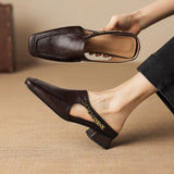 Vivienne | Square-Toe Slingback Mules