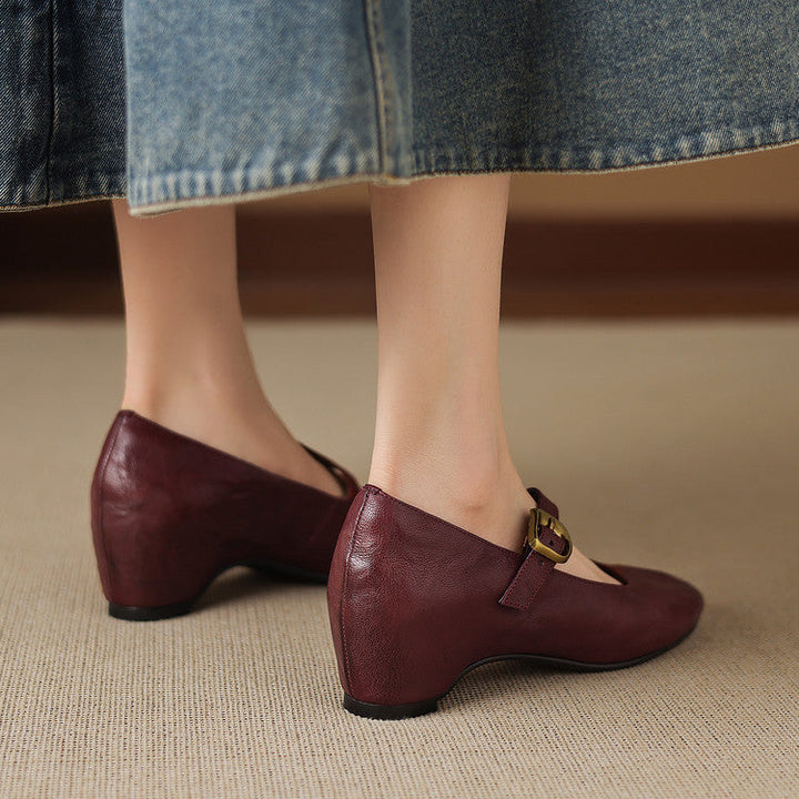 Eloise | Buckled Round-Toe Mary Jane Flats