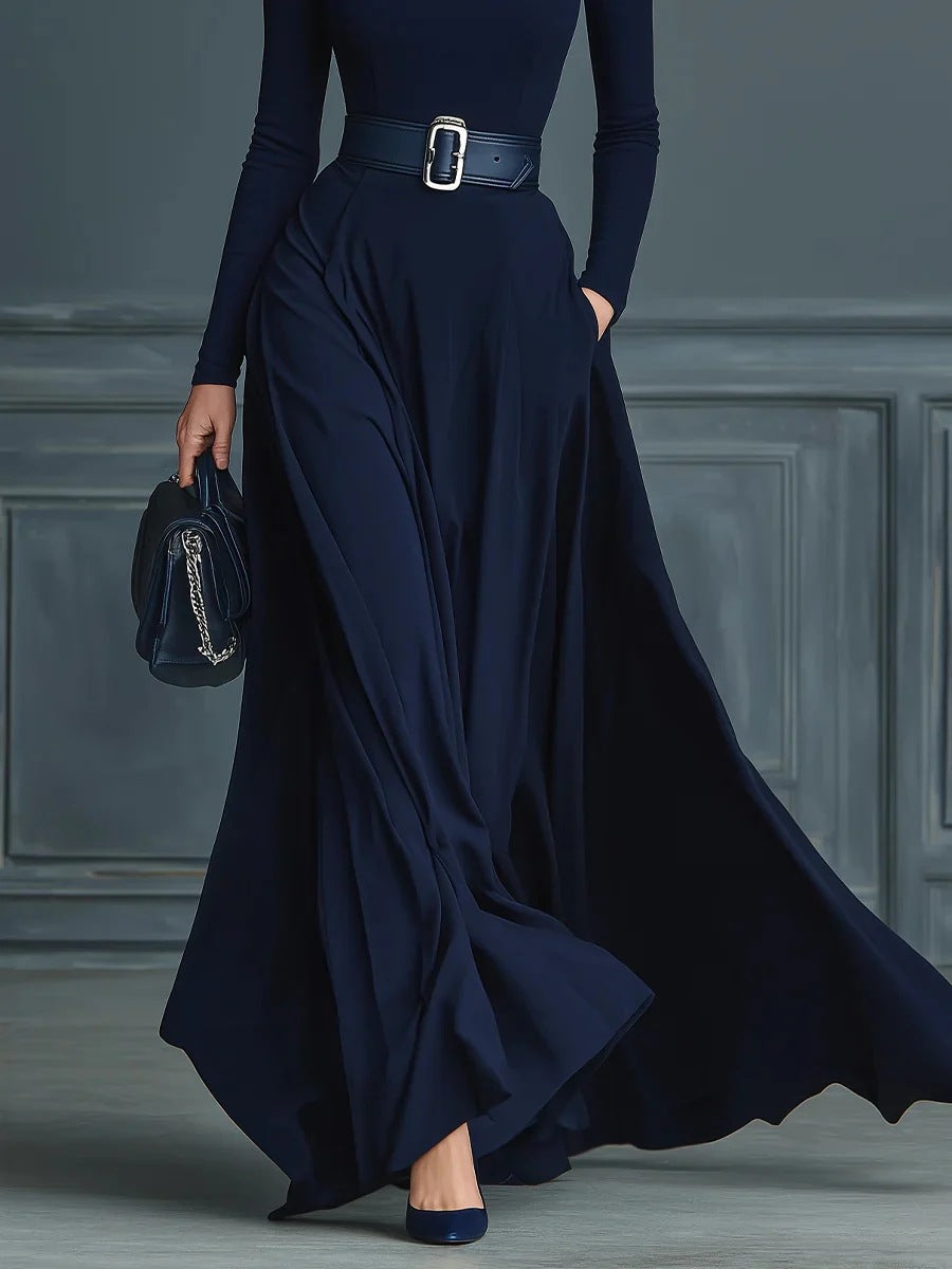Eleanor | High-Neck Belted Maxi Dress