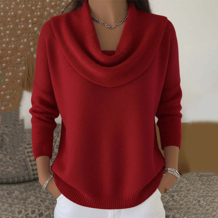Cassia | Draped Cowl Neck Jumper