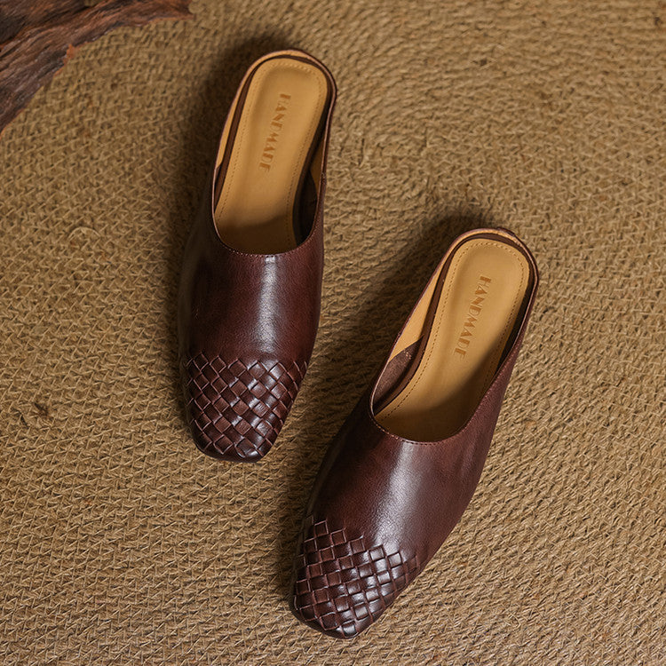 Thea | Woven-Toe Slip-On Mules