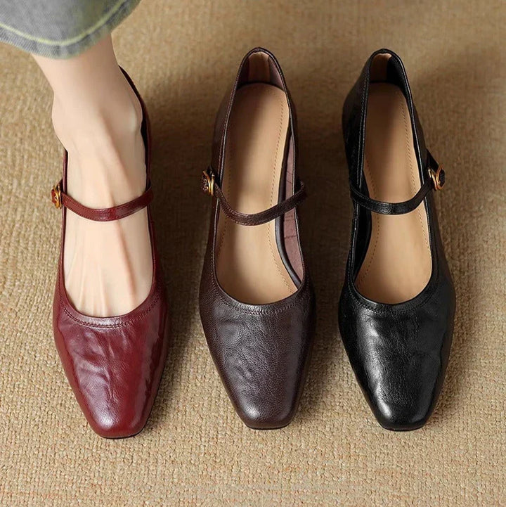 Emily | Buckled Block-Heel Mary Janes
