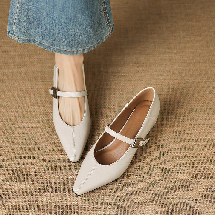 Erin | Pointed-Toe Mary Jane Flats