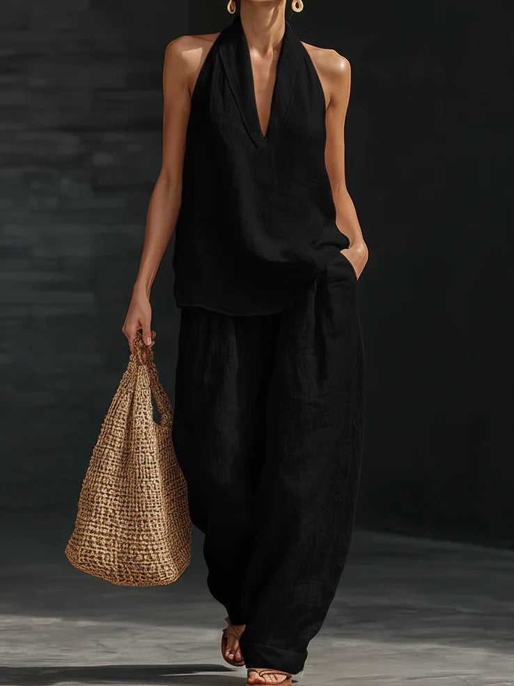 Antonia | Relaxed Halter Two-Piece Set