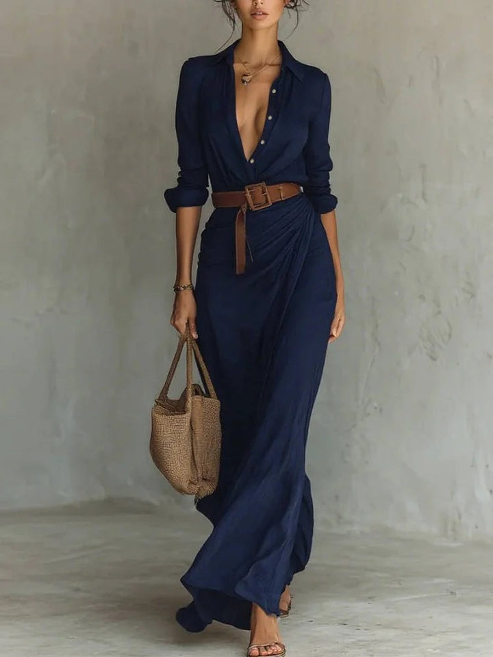 Cosima | Belted Wrap Maxi Dress
