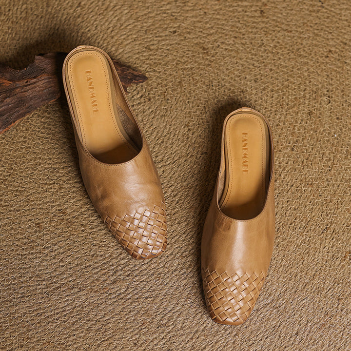 Thea | Woven-Toe Slip-On Mules