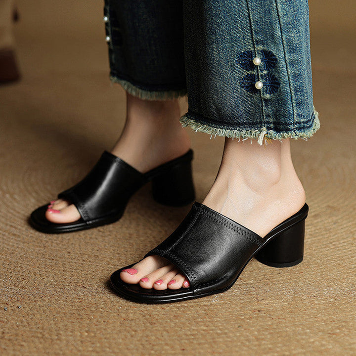 Brynn | Elegant Block-Heel Mules