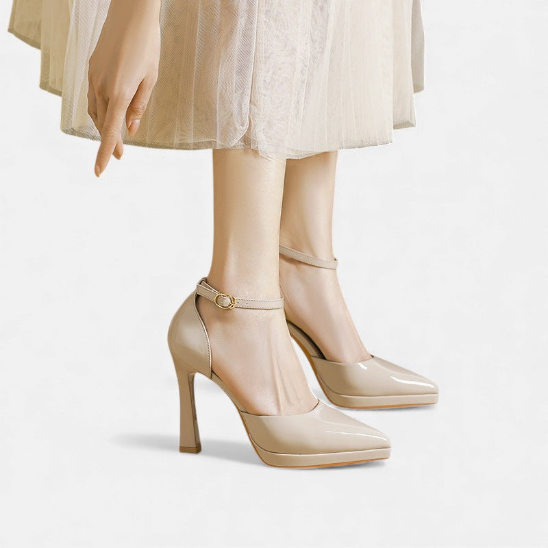 Gabrielle | Pointed Ankle-Strap Heels