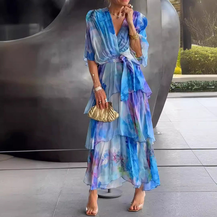 Eliza | Layered Tiered Midi Dress