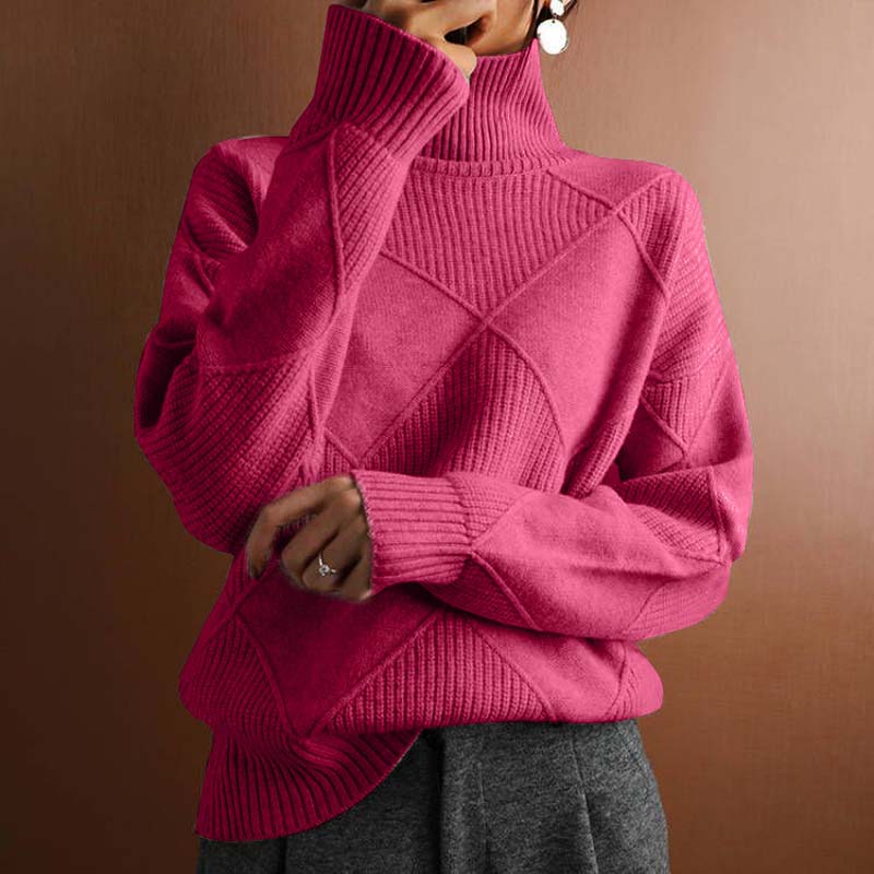 Cecily | Textured Roll-Neck Jumper
