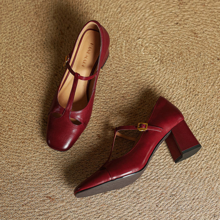 Elena | Timeless T-Strap Heels